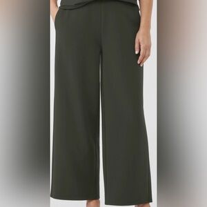 NWOT Eileen Fisher Washable Flex Ponte Wide-Leg Pants Woodland 3X Tencel